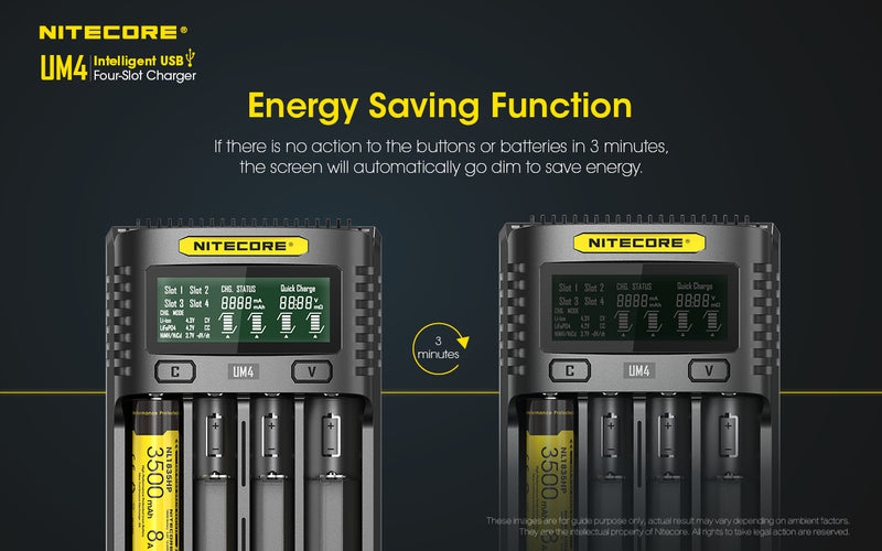 Load image into Gallery viewer, NITECORE INTELLIGENT BATTERY CHARGER USB FOUR SLOT CHARGER
