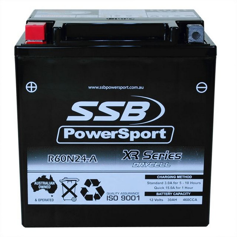 Load image into Gallery viewer, MOTORCYCLE AND POWERSPORTS BATTERY AGM 12V 30AH 460CCA BY SSB HIGH PERFORMANCE
