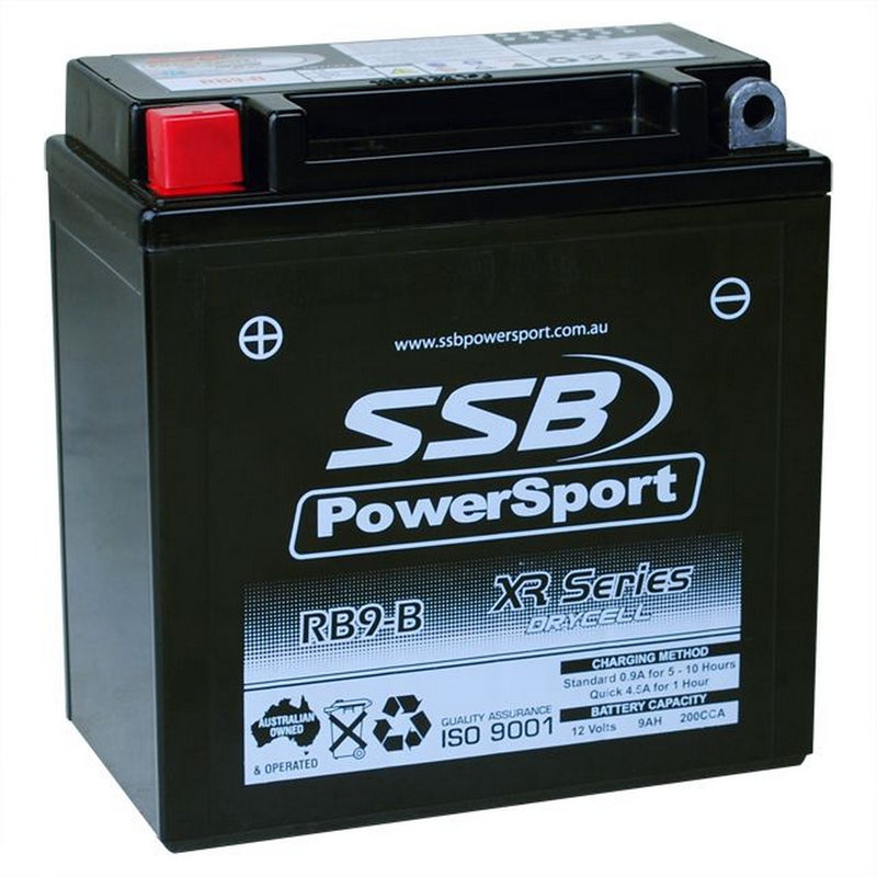Load image into Gallery viewer, MOTORCYCLE AND POWERSPORTS BATTERY (YB9-B) AGM 12V 9AH 200CCA BY  SSB HIGH PERFORMANCE
