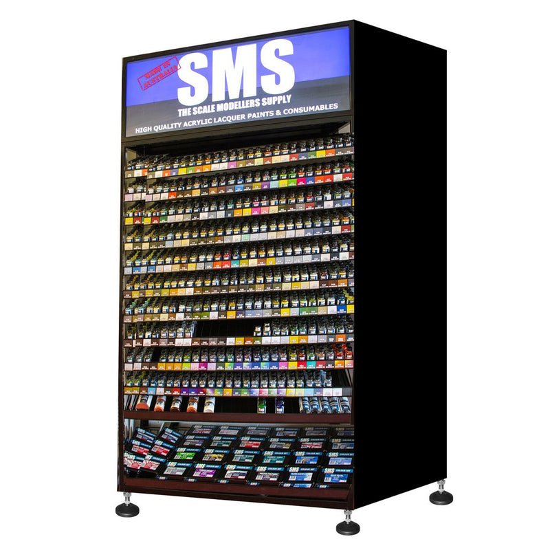 Load image into Gallery viewer, 12 TIER PAINT RACK W/SIGNAGE LARGE STAND SCALE MODELLERS SUPPLY
