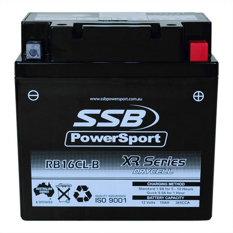 Load image into Gallery viewer, MOTORCYCLE AND POWERSPORTS BATTERY (YB16CL-B) AGM 12V 19AH 385CCA BY SSB HIGH PERFORMANCE
