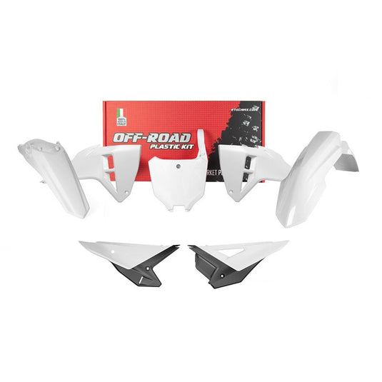 PLASTICS KIT RTECH 5 PIECE WHITE HONDA CRF250R CRF450R 25-ON