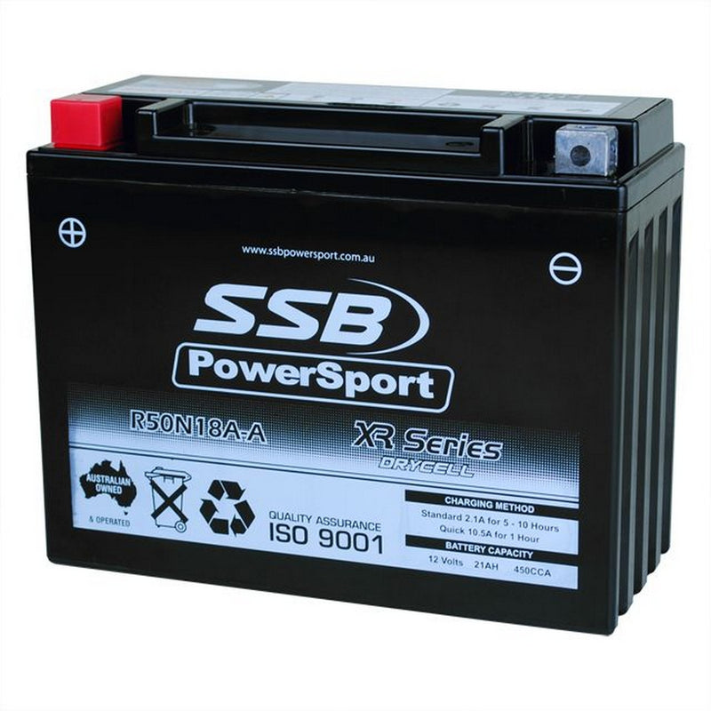 Load image into Gallery viewer, MOTORCYCLE AND POWERSPORTS BATTERY (Y50N18A-A) AGM 12V 21AH 450CCA SSB HIGH PERFORMANCE
