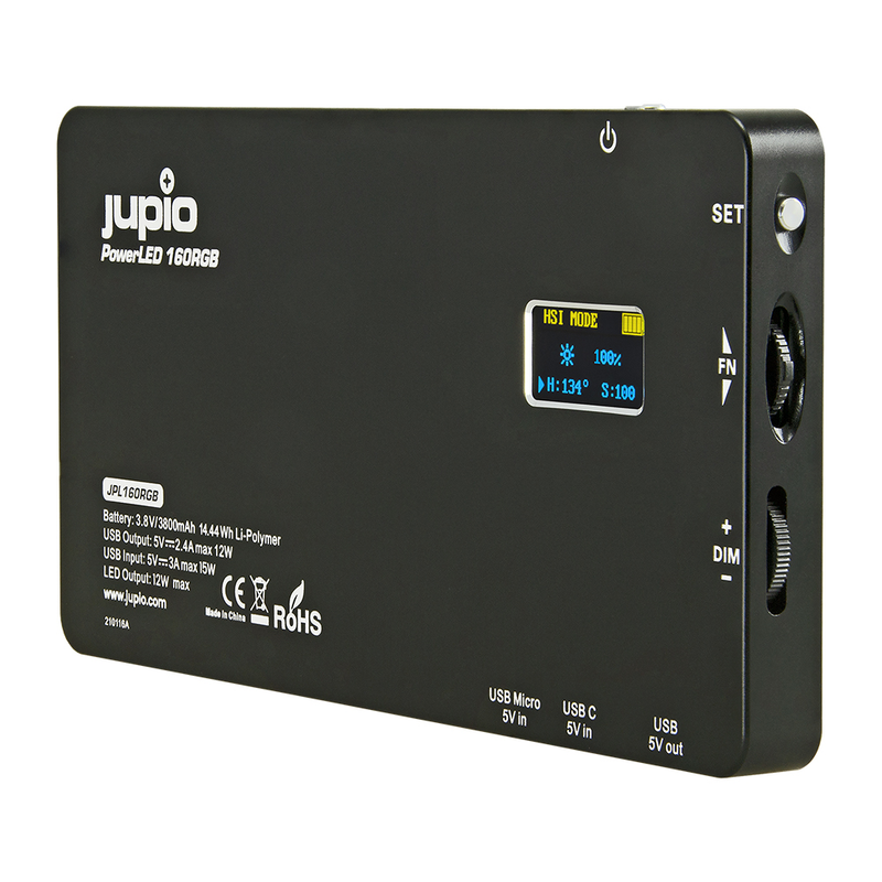 Load image into Gallery viewer, JUPIO POWERLED 160 RGB LED LIGHT / POWER BANK WITH BUILT-IN BATTERY 3800MAH
