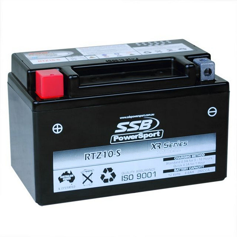 Load image into Gallery viewer, MOTORCYCLE AND POWERSPORTS BATTERY (YTZ10-S) AGM 12V 8.6AH 210CCA BY SSB HIGH PERFORMANCE
