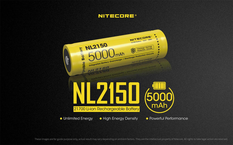 Load image into Gallery viewer, NITECORE 5000MAH RECHARGEABLE 21700 LI-ION BATTERY
