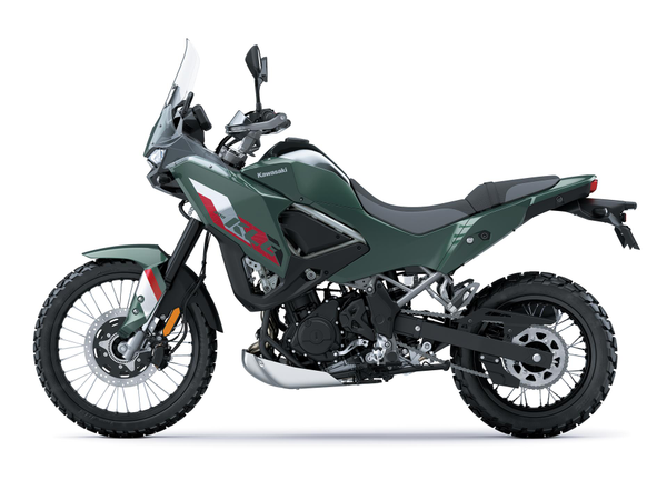 Load image into Gallery viewer, Green 2026 Kawasaki KLE500 SE (LAMS) motorcycle on a white background
