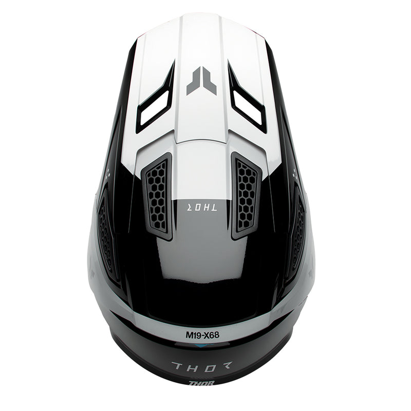 Load image into Gallery viewer, THOR HELMET FLEET STORM BLACK/WHITE
