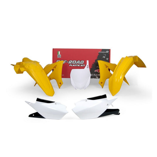 PLASTICS KIT RTECH 5 PIECE YELLOW WHITE YAMAHA YZ250F 19-23 YZ250FX 19-24 YZ450F 18-22 YZ450FX 19-23