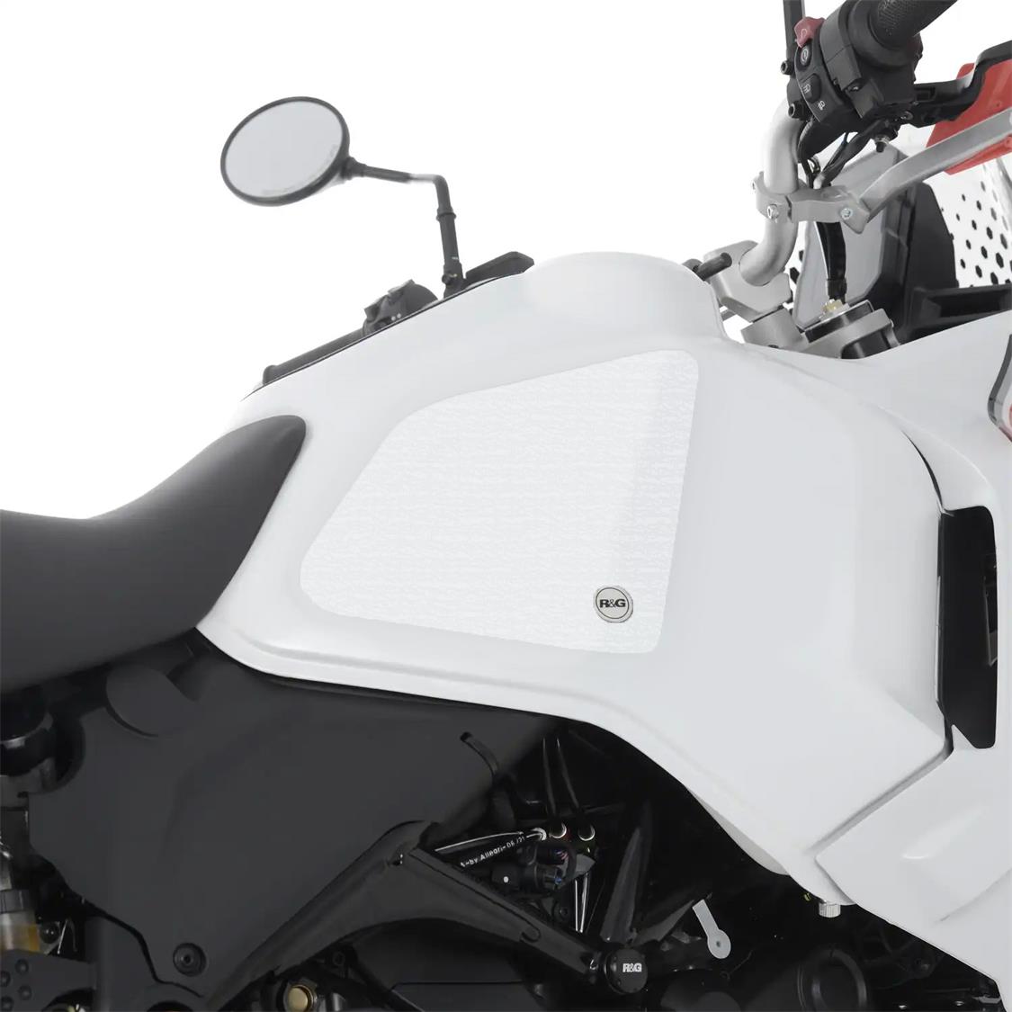 R&G Tank Traction Grips for Ducati DesertX '22- Clear