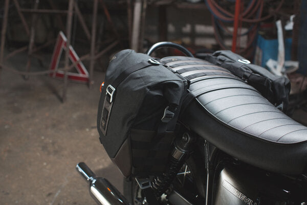Load image into Gallery viewer, LEGEND GEAR SADDLE BAG SET SW MOTECH LEFT LS1 9.8L RIGHT LS2 13.5L INCLUDING SLS
