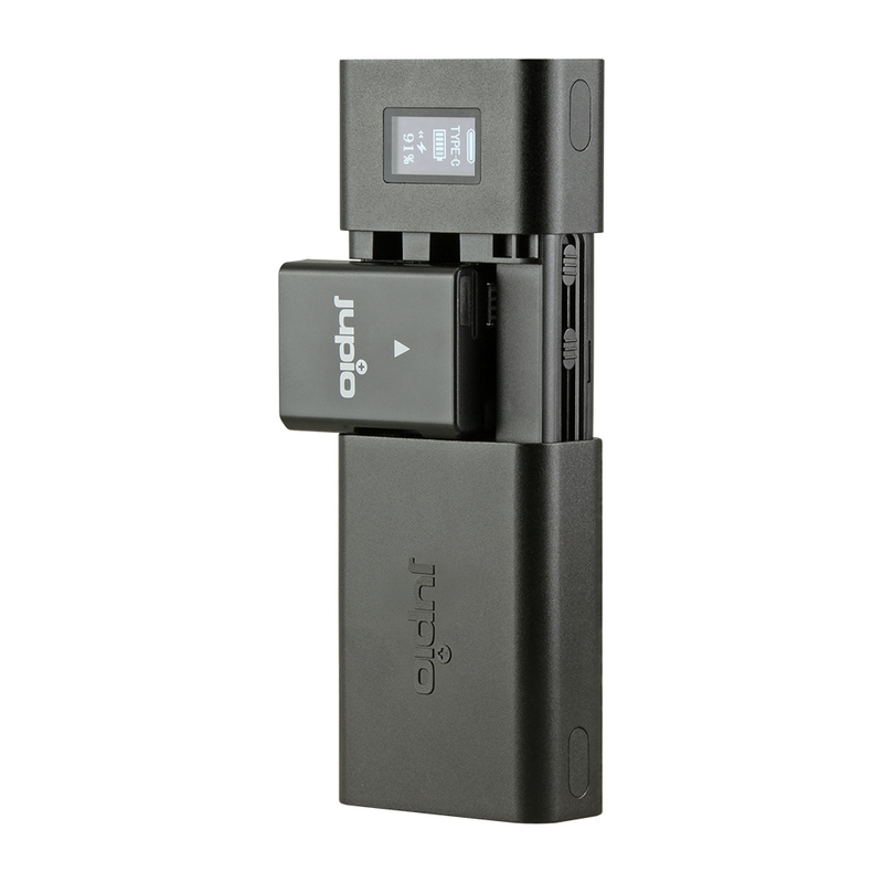 Load image into Gallery viewer, JUPIO UNIVERSAL USB-C FAST CHARGER WITH OLED DISPLAY &amp; USB-C INPUT/OUTPUT
