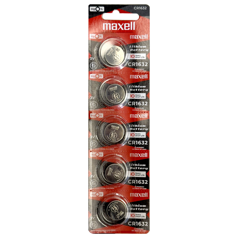 Load image into Gallery viewer, MAXELL LITHIUM BATTERY CR1632 3V COIN CELL 5 PACK
