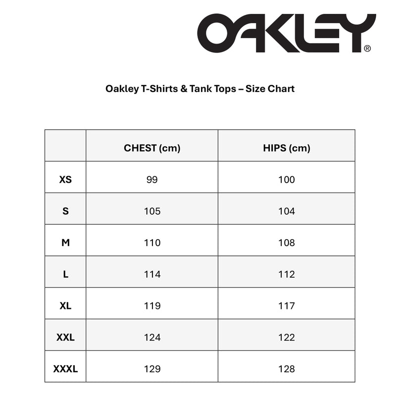 Load image into Gallery viewer, Oakley Tee and Tank Size Chart
