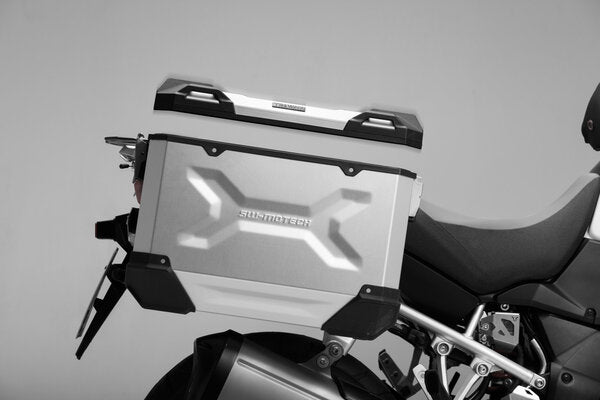 Load image into Gallery viewer, SW MOTECH TRAX ADVENTURE SIDE CASE RIGHT ALUMINUM 37L SILVER
