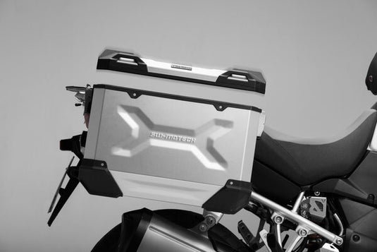 SW MOTECH TRAX ADVENTURE SIDE CASE RIGHT ALUMINUM 37L SILVER