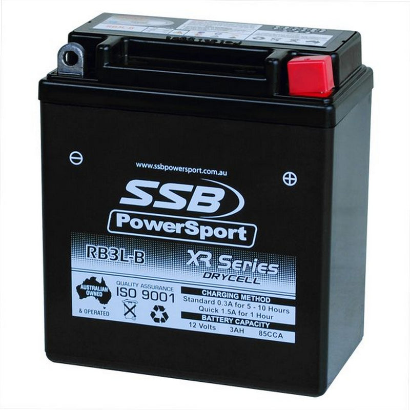 Load image into Gallery viewer, MOTORCYCLE AND POWERSPORTS BATTERY (YB3L-B) AGM 12V 3AH 85CCA BY SSB HIGH PERFORMANCE
