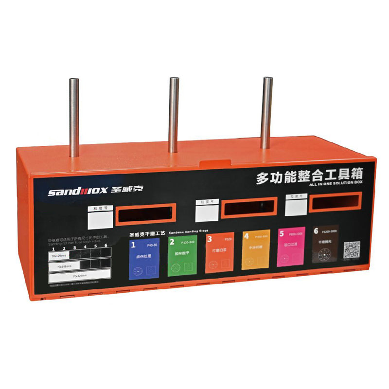 Load image into Gallery viewer, SANDWOX ALL IN ONE SOLUTION BOX FOR SANDING DISCS AND ROLLS
