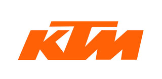 Official KTM motorcycle logo in signature orange and black with italicized wordmark symbolizing Ready to Race performance