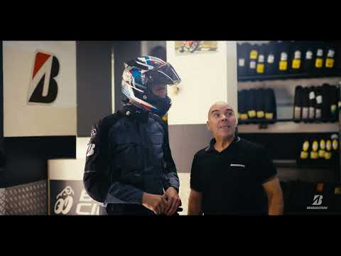 Load and play video in Gallery viewer, Bridgestone Battlax T33F 110/80ZR18 Front Sport Touring Tyre (58W)
