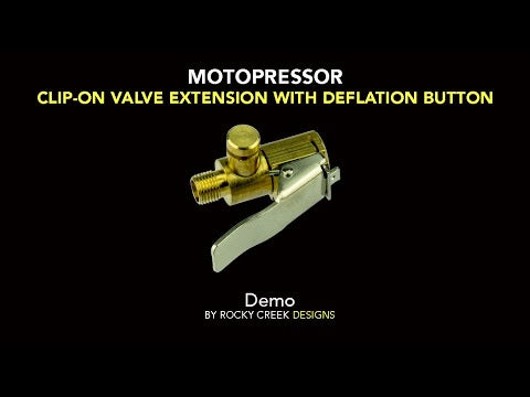 Load and play video in Gallery viewer, Rocky Creek Motopressor Clip-on Valve Extension with Deflation Button

