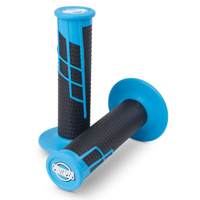 Load image into Gallery viewer, Clamp On Grip - 1/2 Waffle - Neon Blue Black
