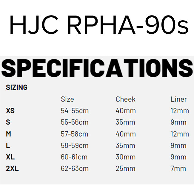 Load image into Gallery viewer, RPHA90S SIZING
