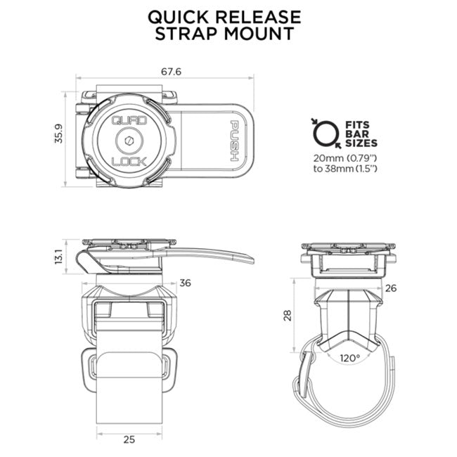Load image into Gallery viewer, Quad Lock Quick Release Strap Mount (1)
