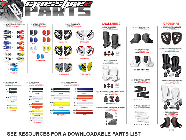 Load image into Gallery viewer, SIDI_Crossfire-Parts-list
